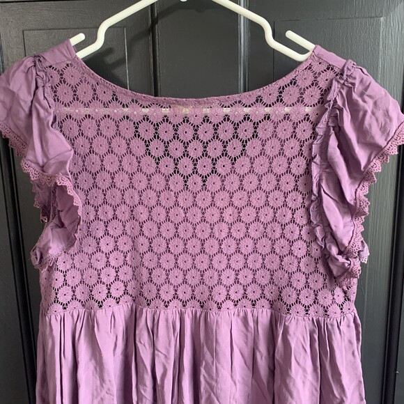 Altar'd State Women's Tennessee Waltz Dress Small Fit Flare Purple Embroidered - Picture 8 of 10